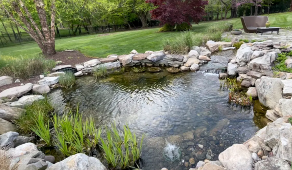 Taman dengan perpaduan taman bermain dan kolam ikan yang menghibur seluruh keluarga